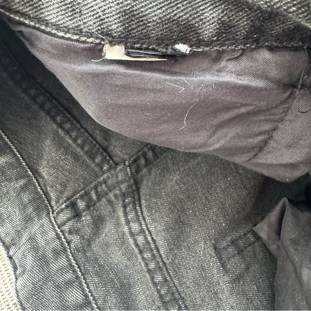 Distressed Black Denim Painters Jeans - Picture 9 of 14